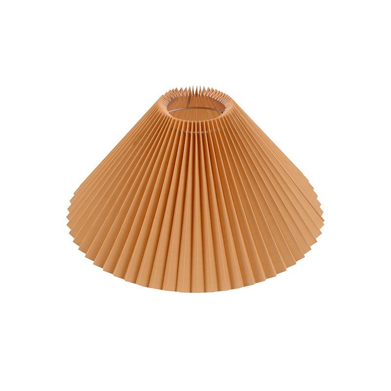 Pleated Cloth Lampshade Accessory for Desk and Floor Lamps, Inclined Height 240mm, Bottom Opening 410mm