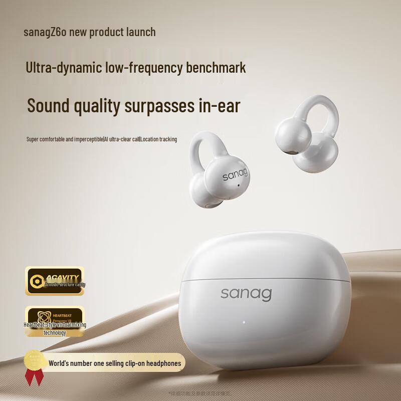 Saina Z60S Clip-on Open-Ear True Wireless Bluetooth Earbuds
