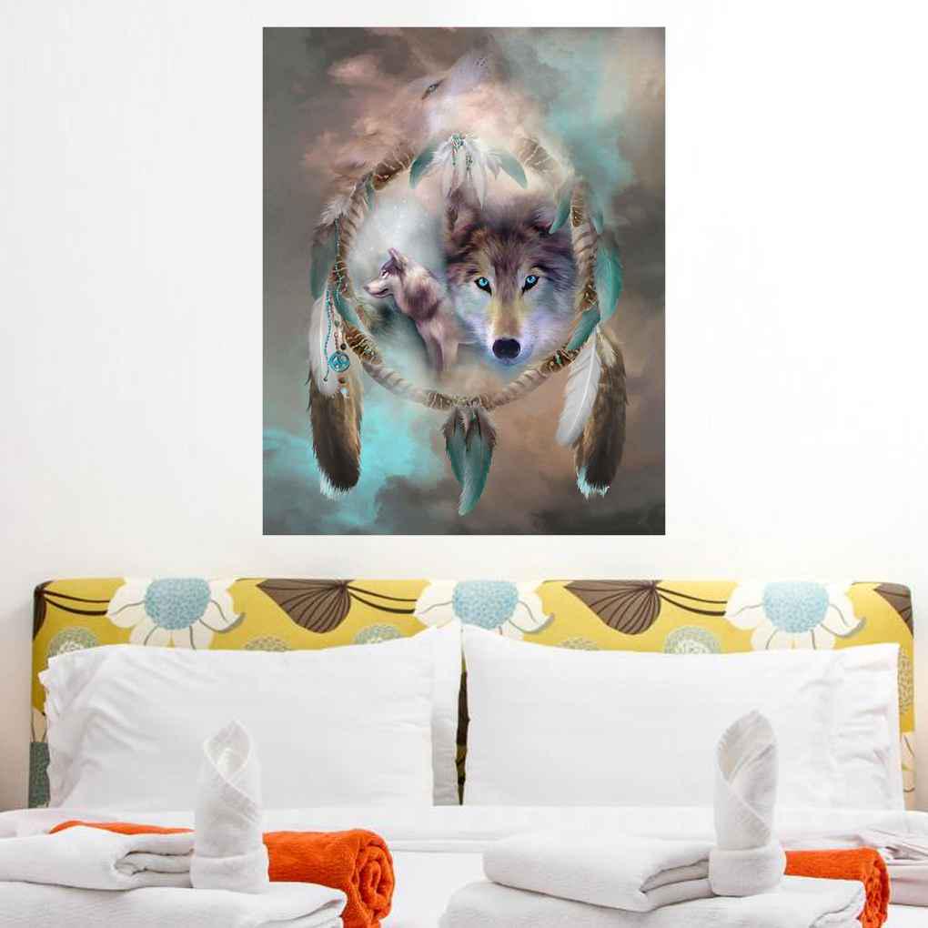 Round Rhinestone Drawings Embroidery DIY Diamond Painting Stitchwork Cross-Stitch Pictures Home Decor