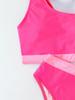 2024 European & American Color Block One-Shoulder High-Waist Bikini Swimwear