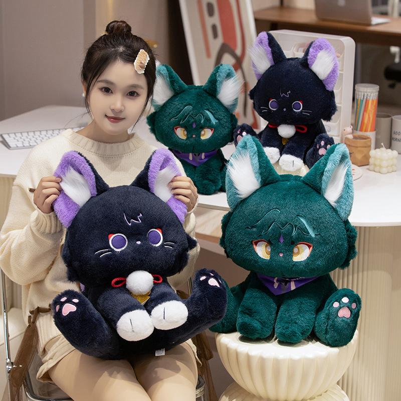 Kawaii Genshin Impact Cat Plush Animal MIHOYO Kaedehara Kazuha Doll Game Cartoon Balladeer Wanderer Toy Neuvillette Furina