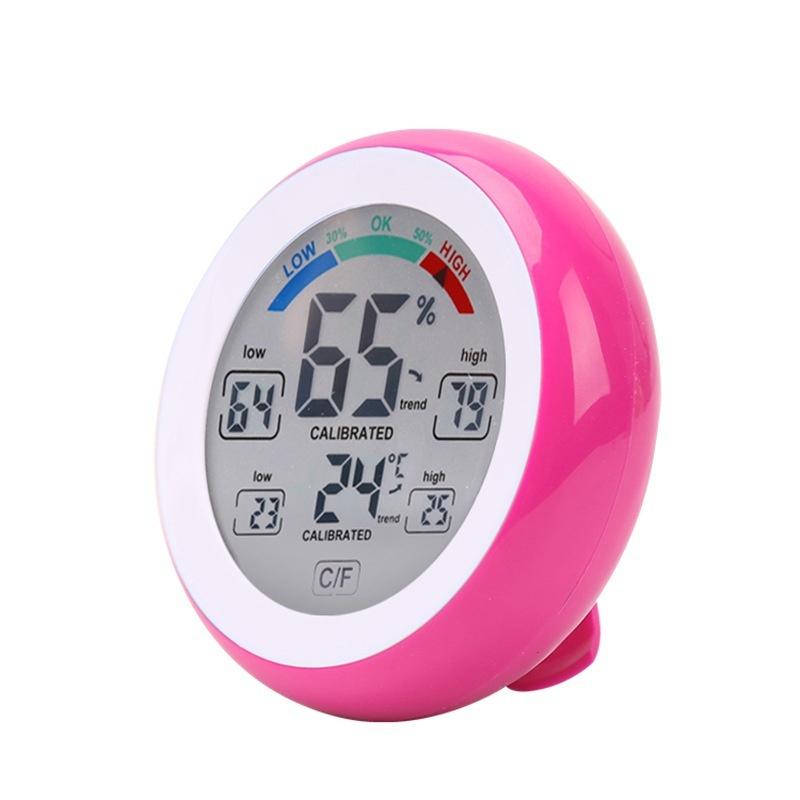 

°C/°F Screen Digital Thermometer Hygrometer Temperature Humidity Meter Home Gadgets ( Batteries Not розовый