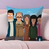 Funda de Almohada Bobs Burgers de Anime Funda de Almohada Tela Ultra Suave Amigable con la Piel Comodidad tipo Nube y Cremallera Oculta