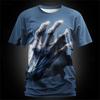 Horror Skeleton Pattern T Shirt For Man Novelty Skull 3D Printed Harajuku Short Sleeve Loose Street Tops Sport Unisex T-shirts
