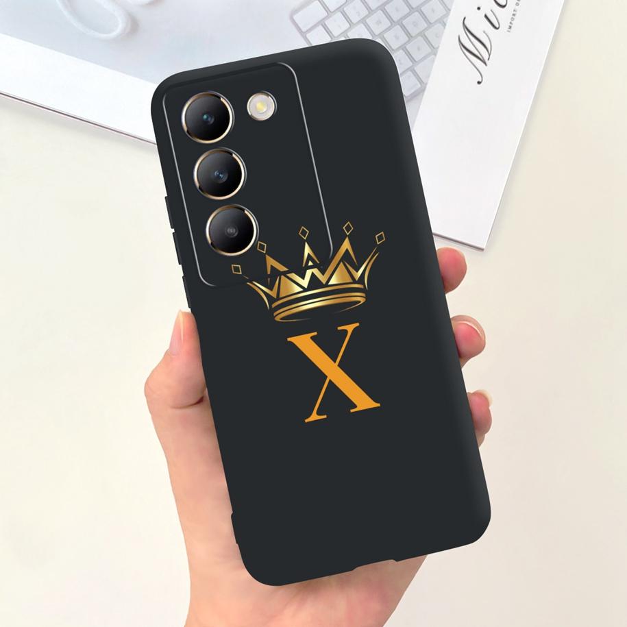 For Vivo Y100 5G Case V2327 Fashion A Z Letters Soft Phone Cases For Vivo Y 100 V30 Lite 5G V40 SE Cover Vivo T3 5G V2334 Fundas
