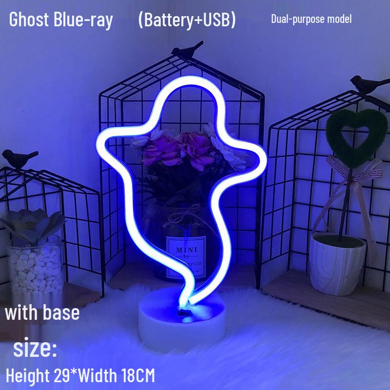 Lumière LED Néon Cactus & Flamant Rose pour Décorations de Fêtes