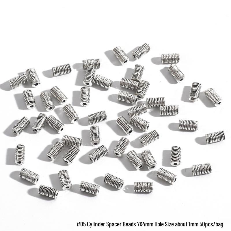 DIY Alloy Cylinder Spacer Beads & Caps for Bracelets & Necklaces