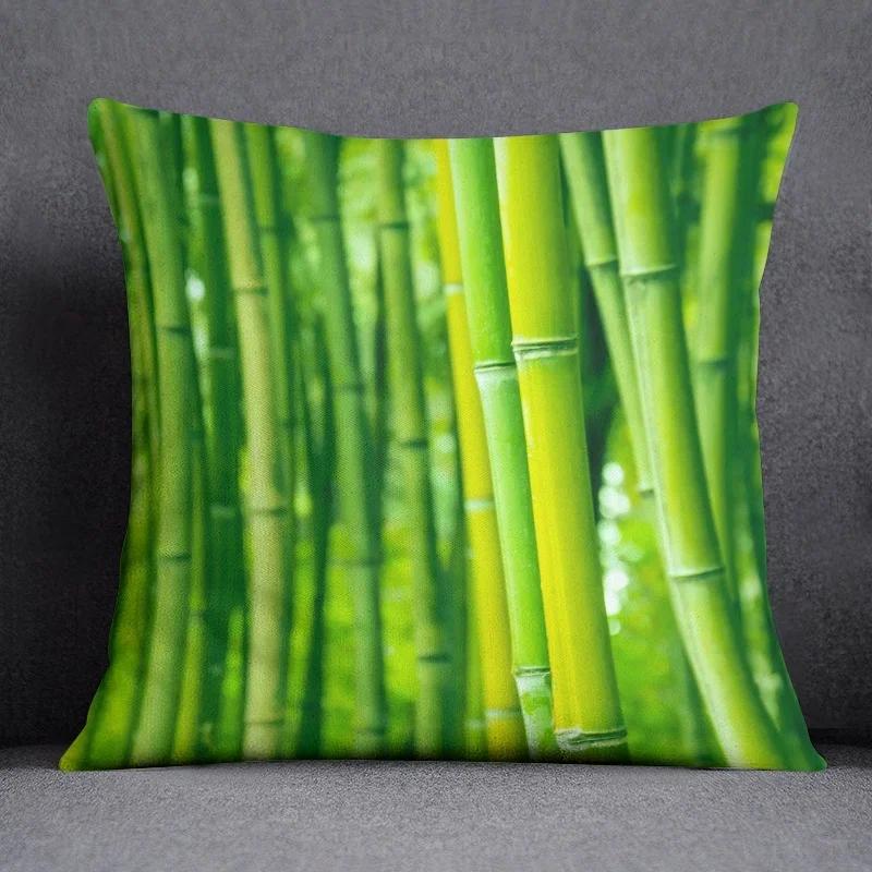 Bamboo Forest Pattern Series Pillow Gift Home Office Decoration Bedroom Sofa Car Cushion Cover Case
