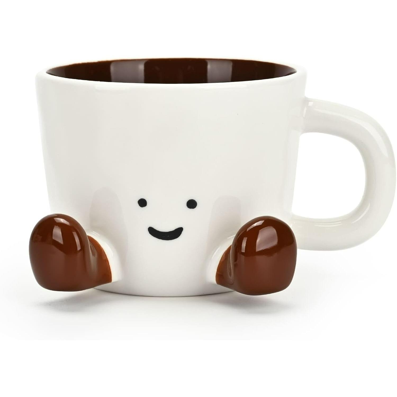 

Coffee Mugs,Cute funny Mug For Women,12.8oz/380ml Unique Ceramic Coffee Tea Cups,Office Mug Gift (chocolate) S