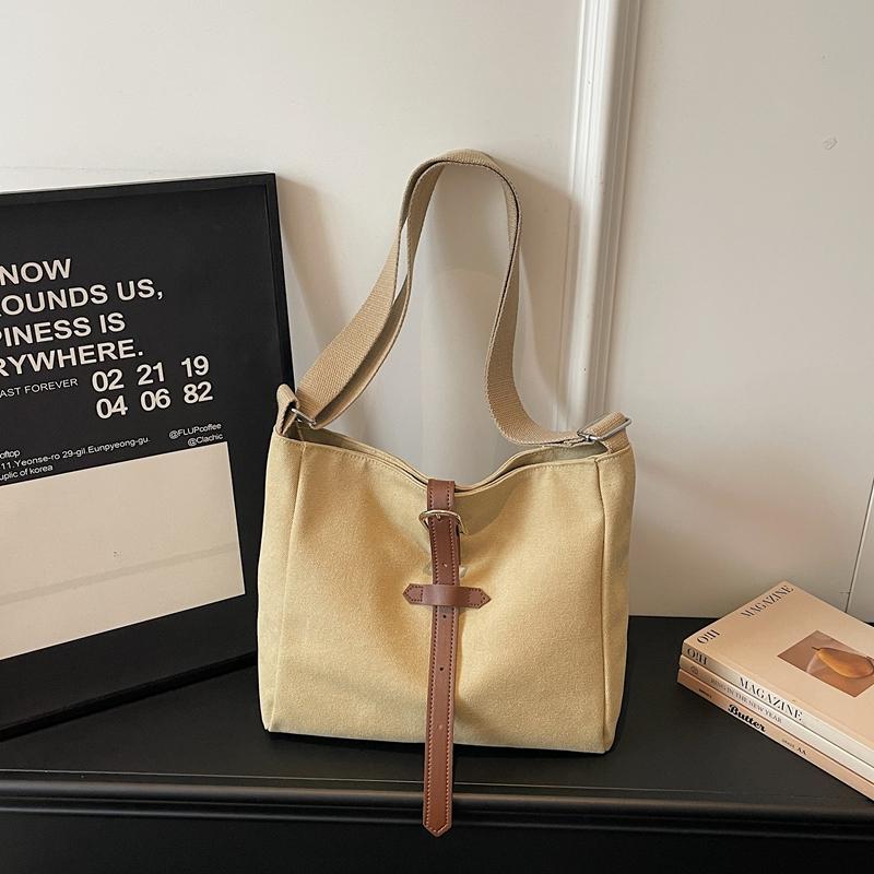 Vintage Canvas Crossbody Bag Tooling Style Shoulder Bag Women Commuter Tote Bag
