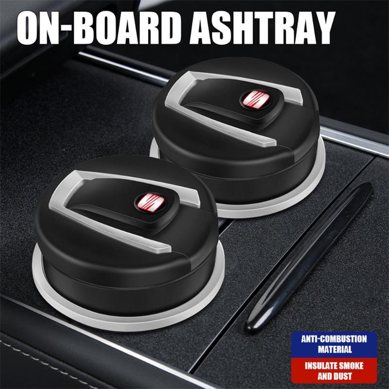 Car LED Portable Multifunctional Ashtray Car Accessories for SEAT Leon FR 5 6 Alhambra MK3 MII Altea 5F Ibiza Toledo Cordoba