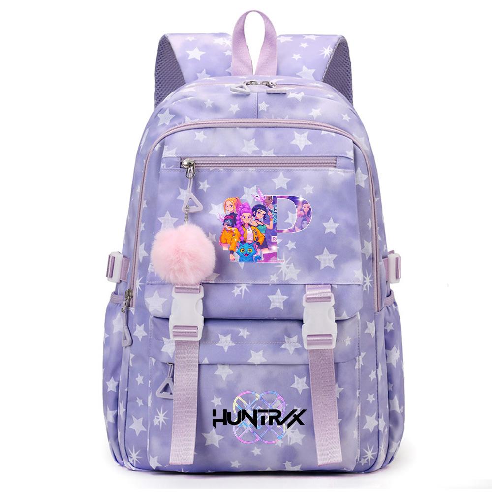 Cute 26 English Letters Printed Backpack for Teenager Student Girl Boy Bookbag Schoolbag Large Capacity Waterproof Travel Bag Gift Rucksak