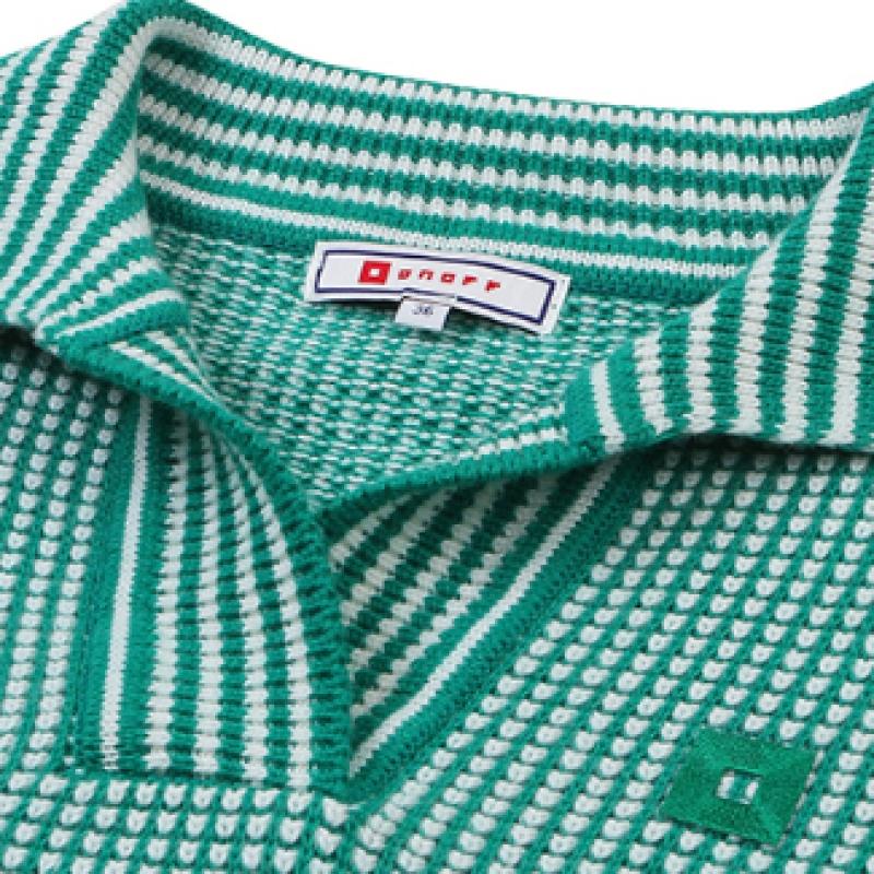 Onoff Women S Knit veSt Pattern Of2002lb Green