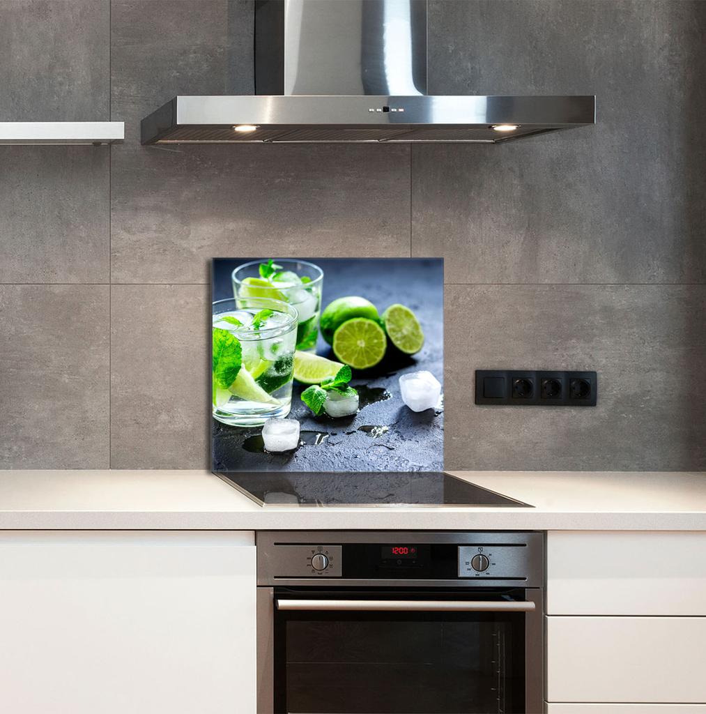 PANEL SZKLANY DO KUCHNI 65x60 Limonka