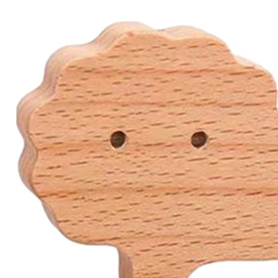 Wooden Wall Hook Lightweight Adhesive Hook with Natural Wood Grain Design Hook for Items Kids Schoolbags Hats Scarves