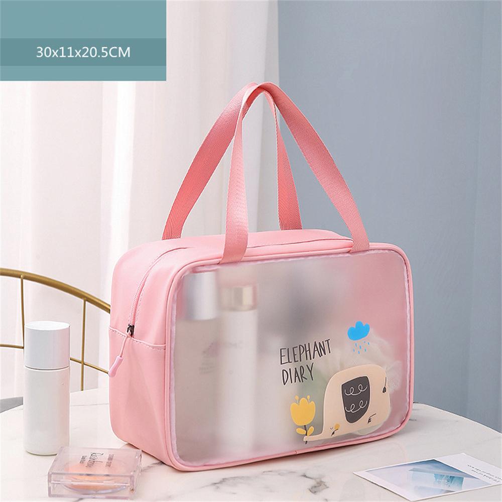 PU Make Up Bags PVC Cartoon Transparent PVC Cosmetic Bag Female Handbag Travel-friendly For Travel Essentials Daily Storage