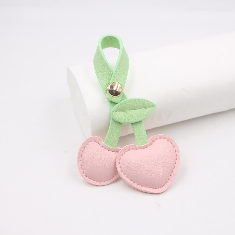 Countryside Style Cherry Leather Bag High-end Pendant Cherry Retro Versatile Bag Keychain Pendant