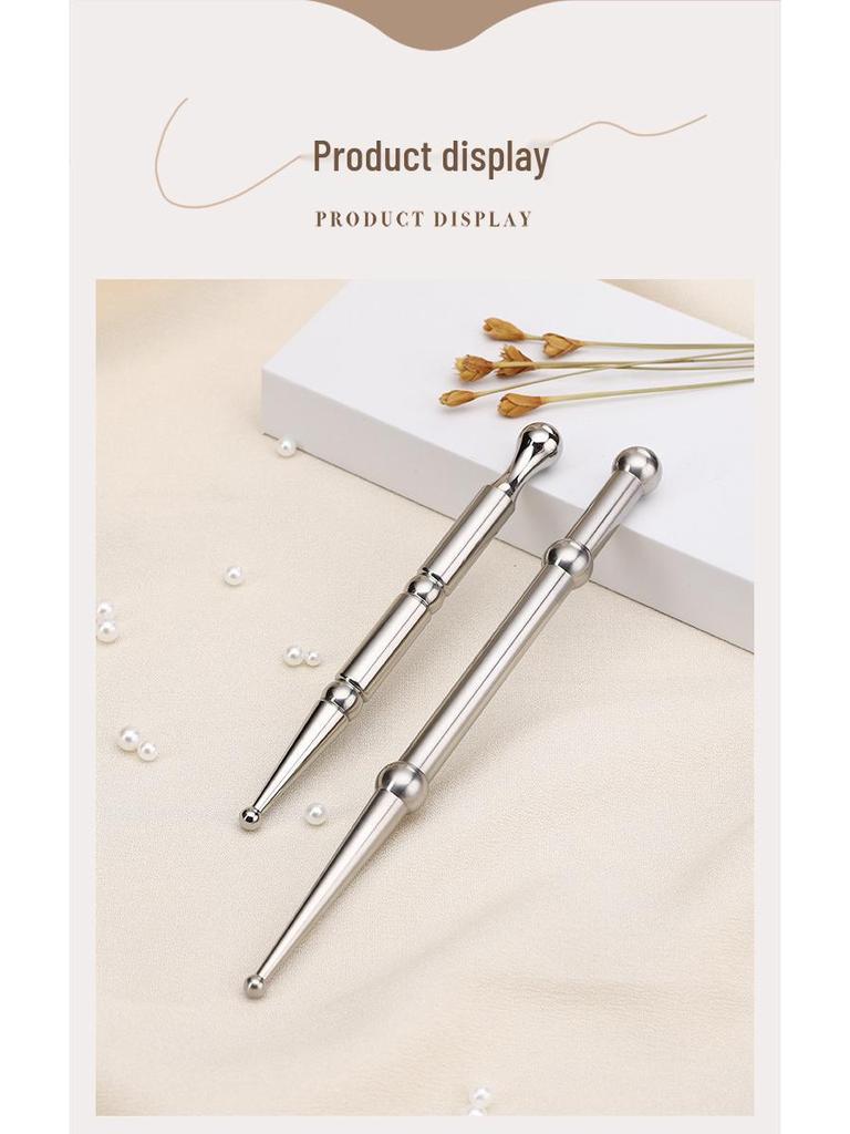 Universal Stainless Steel Gua Sha Stick for Eye, Face, and Foot Acupressure, Focused On Meridians and Acupoints, Massage Tool for Whole Body