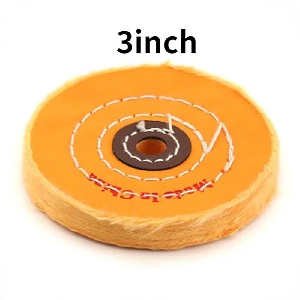 1Pcs Angle Grinder Accessory Cloth Buffing Wheel Yellow with 4/12/16mm Hole Polishing Wheel 2/3/4/5Inch Abrasive Tool Cotton Pad