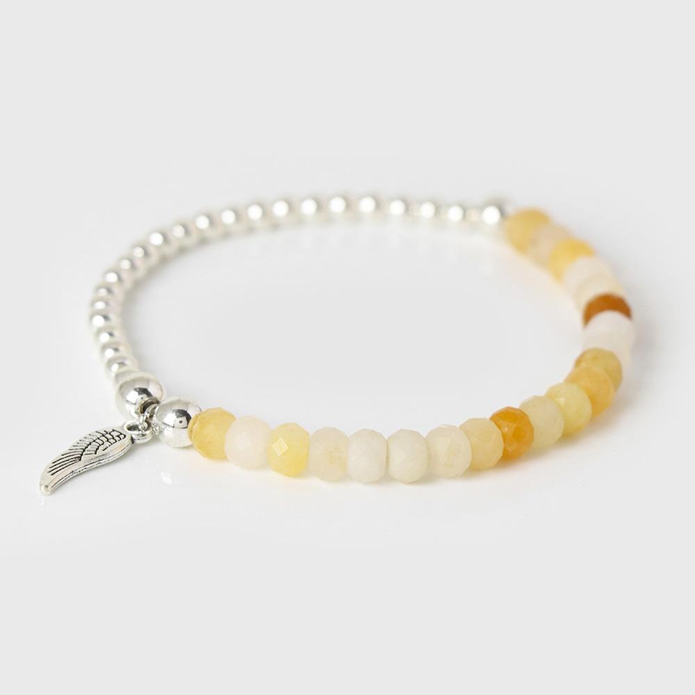 Natural Stone Rose Pink Quartz Bracelet 3x5mm Faceted Tiger Eye Agates Angel Wing Pendant Bracelets Women Men Lucky Jewelry Gift
