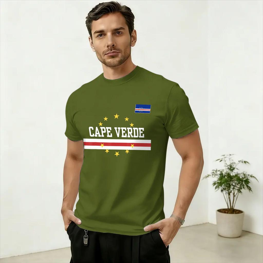 Proud Cabo Verde Flag Cotton T-Shirt For Unisex Summer Streetwear T-Shirts O Neck Fashion Tee Shirt Oversized Loose Clothes