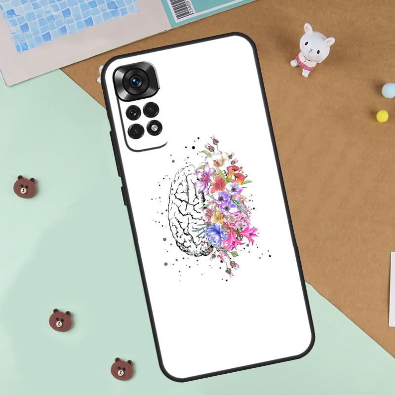 Anatomy Brain Case For Xiaomi Redmi Note 13 12 11 9 10 14 Pro 10S 11S 12S Cover For Redmi 13C 10C 12C 14C