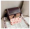 Fashion Embroidered Thread Contrast Small Square Bag 2025 New Large-capacity Shoulder Bag Versatile Simple Shoulder Strap Crossbody Bag