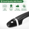 Car Door Handle Cover Trim for Toyota RAV4 2013-2018 Carbon Fiber Black
