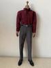 1/6 scale figure accessories: Men's suit outfit set in burgundy, red suit (head and body not included)