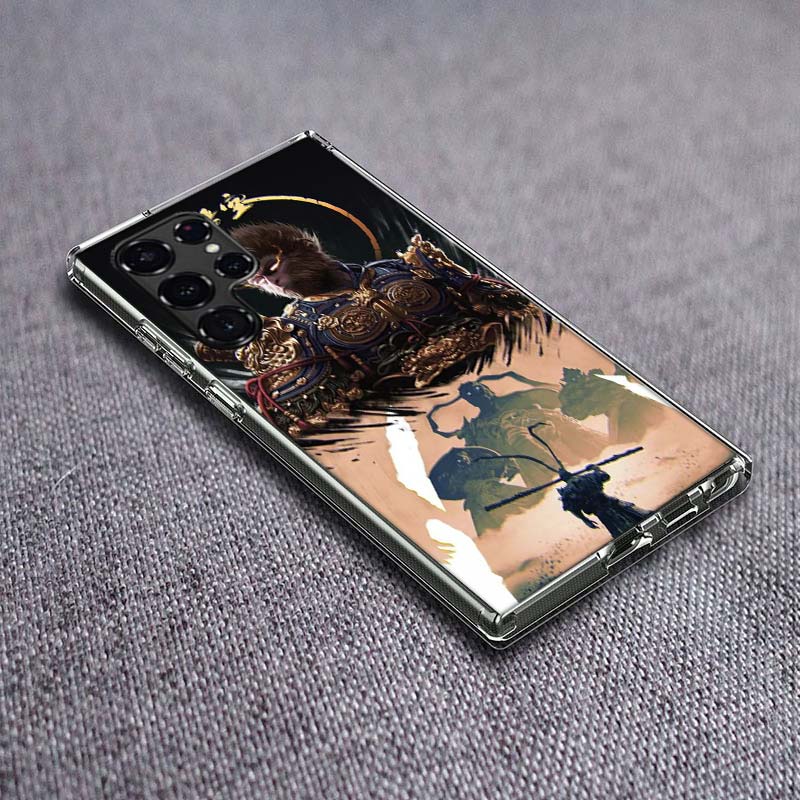 

Black Myth Wu Kong Phone Case For Samsung Galaxy S24 S23 S21 S20 FE S22 S26 Ultra S25 Edge S10 Plus Cover Clear TPU Capa Shell C Samsung S23 FE