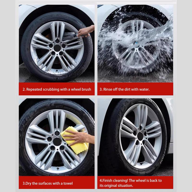 Tire Rust Remover Car Wheel Hub Rust Remover Spray 300ml Car Wheel Maintenance Rust Inhibitor Iron Oil Contaminant Yellow Black