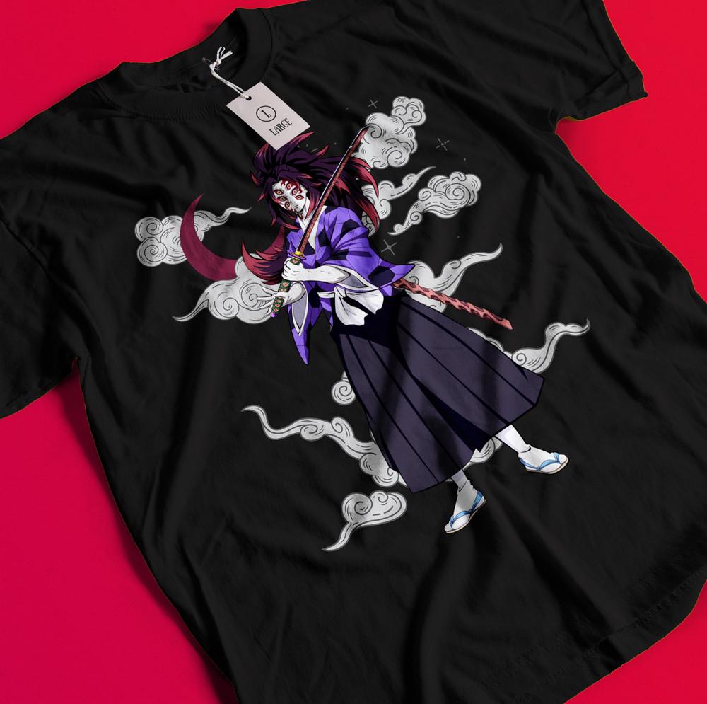 Demon Slayer Shirt Kokushibo Upper Moon 1 Tshirt Zenitsu T-Shirt Muzan Tanjiro AA204