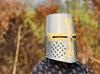 Mittelalterlicher Templer-Kreuzritterhelm, Requisite, Cosplay, Stahl, Reenactment, Rollenspiel, Halloween-Kostüm, tragbarer Helm, Geschenk, Ehemann, Geschenk für Männer