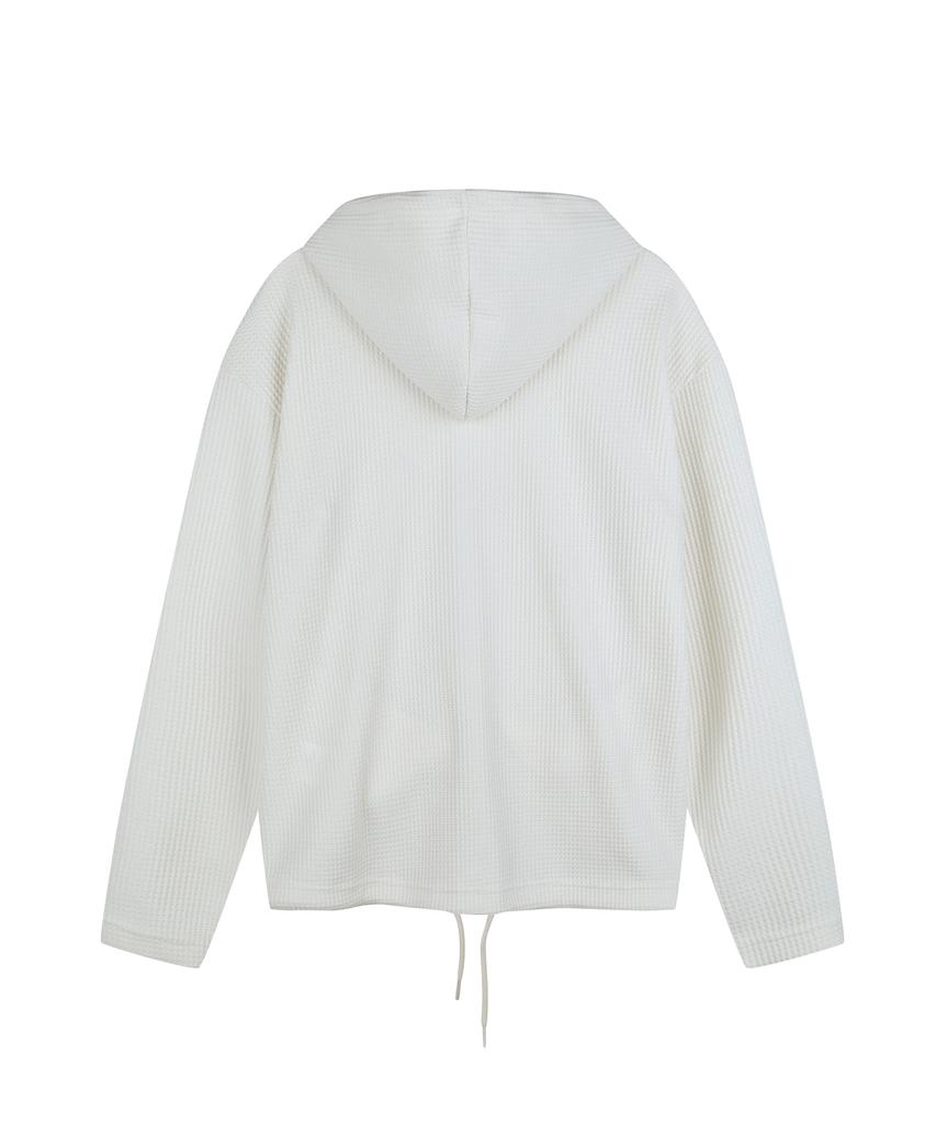 Youneedgarments Waffle Excella Zip-Up (Ivory)