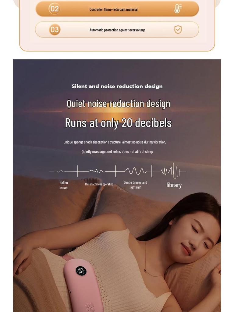 Cozy Uterus Heating Belt & Cartoon Doll: Vibration Massage & Lumbar Support Hot Compress - Perfect Period Comfort Gift.