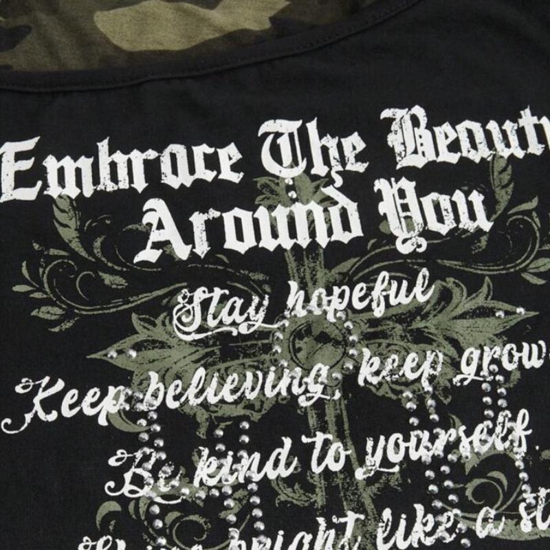 Europäisches und amerikanisches Y2K Sommer-Top mit Buchstabenaufdruck und schräger Schulter