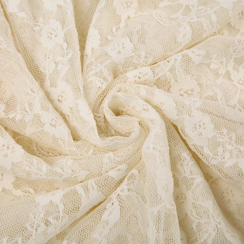 Weekeep Sexy Transparentní Nepravidelné Dlouhé Sukně Vintage Volány Patchwork Volná Krajka Midi sukně A-Line Dámské Y2k Letní dovolená