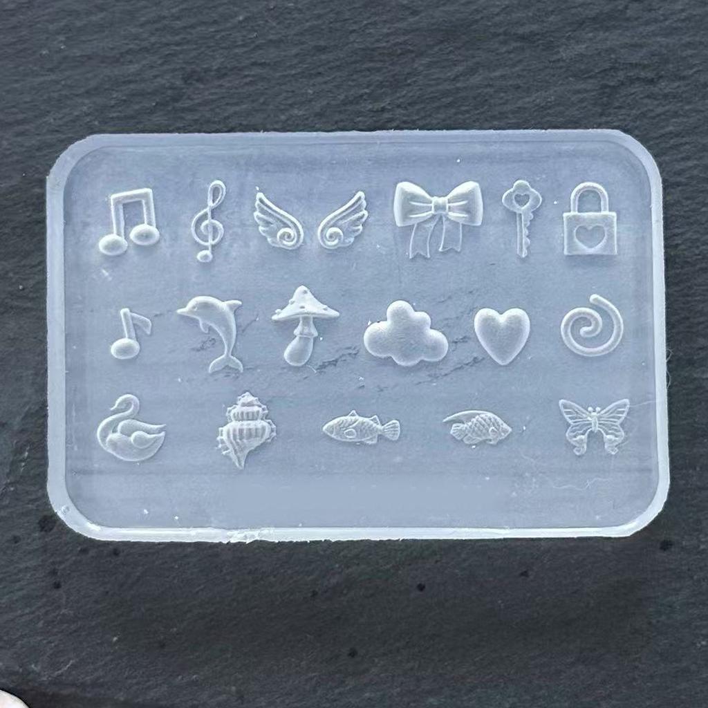 Silicone 3D Nail Embellishment Molds Various Shape Small Accessories Crafting Molds Present for Beauty Enthusiasts