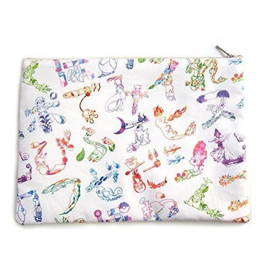 

Flat pouch white Pokemon-kana