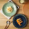 Creative Retro Irregular Ceramic Plates Light Luxury Restaurant Steak Salad Plate Exquisite Delicious Dishes Household Tableware