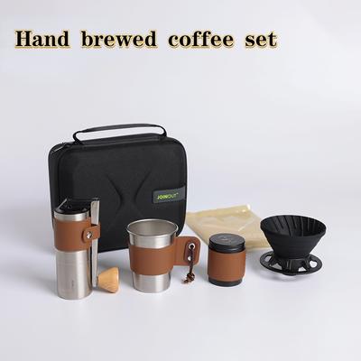 Outdoor Handmade Coffee Set Camping Travel Hand Shake Bean Grinder Accompanying Outdoor Portable Car Coffee Gift Box Set