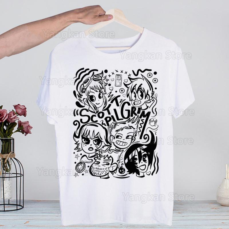 Scott Pilgrim Printing Street Style Casual Short Sleeve Men T Shirt O-neck Tshirt Male T-shirt