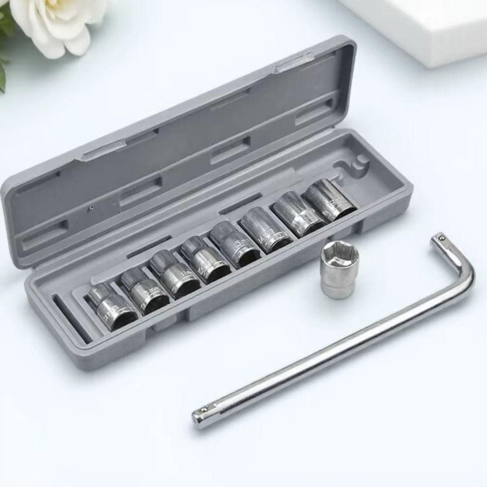 1/2" Drive Socket Wrench Set Metric Size Carbon Steel Tools Automotive Repairs