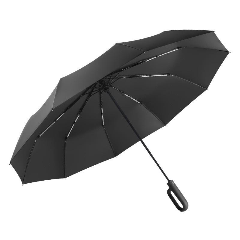 23" Buckle Umbrella: Portable, Windproof, Customizable 3-Fold Automatic Sun & Rain Accessory 