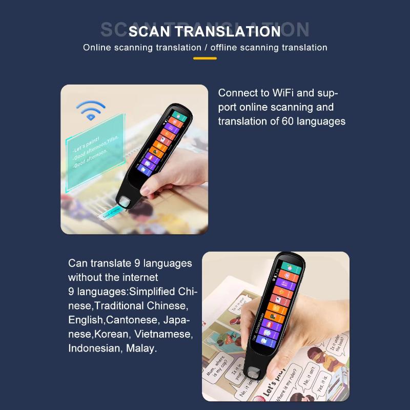 2026 MD21 Voice Translation Pen Real Time Intelligent Text Scanning Point Reading Learning Smart Voice Translator Recording Pen for Students Learners