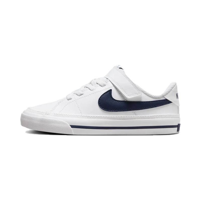 Nike Court Legacy Low Top Kids' Skateboarding Shoes White Blue Children Aged 3 7 Years Old Sneakers DA5381-125