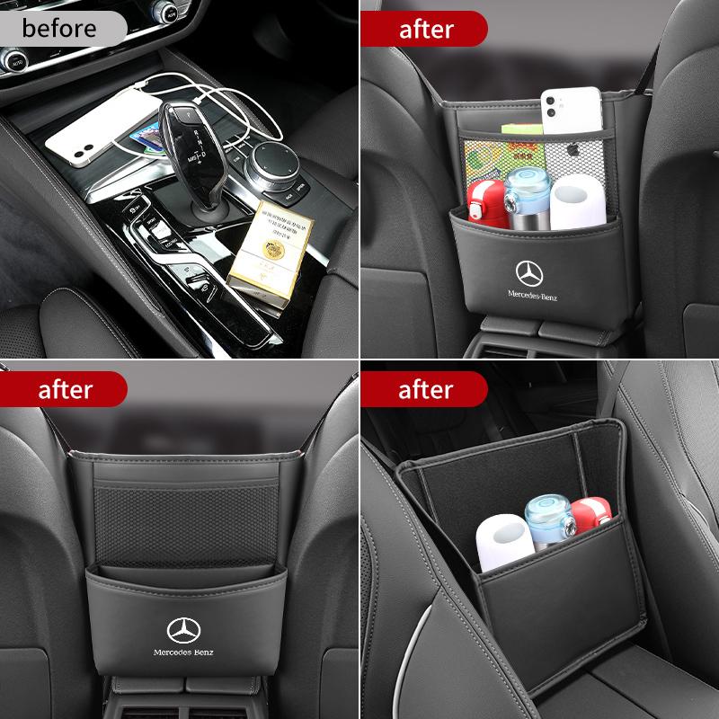 Střední závěsná úložná taška na autosedačku Kapsa do štěrbiny Příslušenství Pro Benz W202 W212 W126 W140 W168 W177 CLS GLE GLC GLS CLA