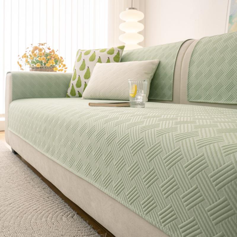 Summer Cool Cushion Sofa Cushion Mat Summer Cool Feeling Ice Silk Non-Slip Seat Cushion Sofa Cover All-Inclusive Universal Cover Cloth