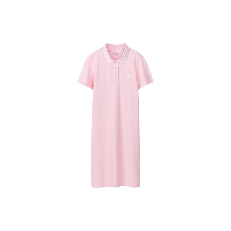 Skechers Knitted Sports Polo Dress Women dresses Orchid-Pink L220W009-0093 M