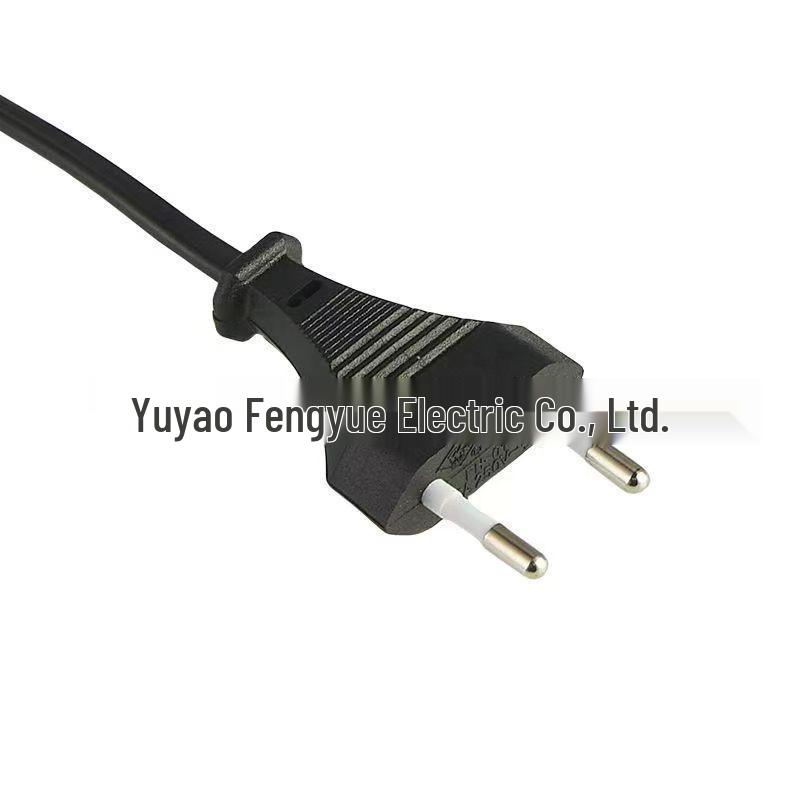 2m European Standard Extension Cord Type C, 1-to-2 Plug, 0.75mm² Wire